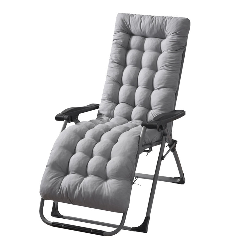 Outdoor 3'' Lounge Chair Chair Pad, Light Gray