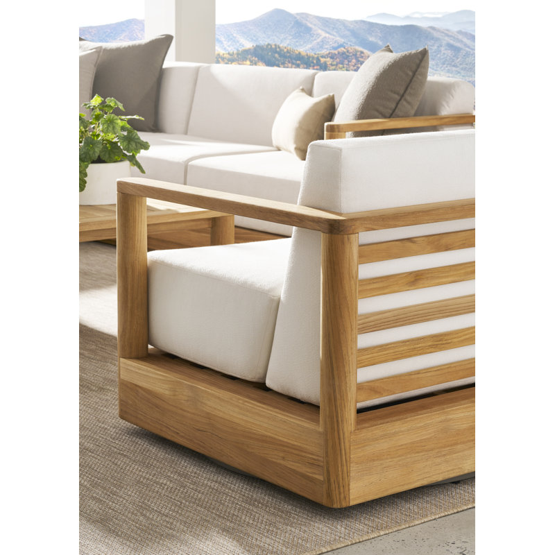 Horizon Outdoor Swivel Chair, Toodaloo Natural