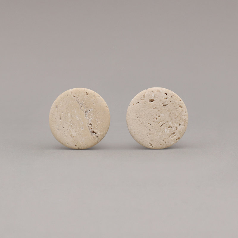 Marble Cone Knob, Travertine