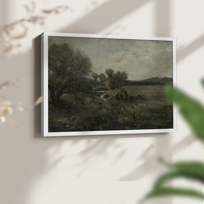 Paysages rétro-Cccxc-reproduction encadrée, H 11 po x l 14 po, Blanc