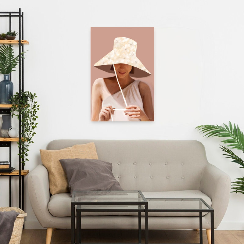 Portrait ensoleillé ombragé, art contemporain, H 24 po x l 16 po