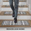 Tapis d'escalier gris bohémien antidérapant