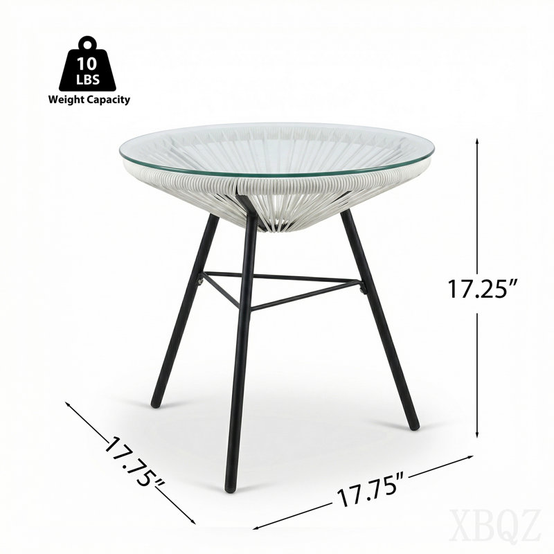 Table d'appoint en osier synthétique Nusa