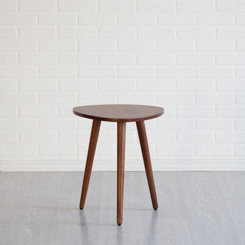 Gennoveva Solid Wood Side Table, Walnut