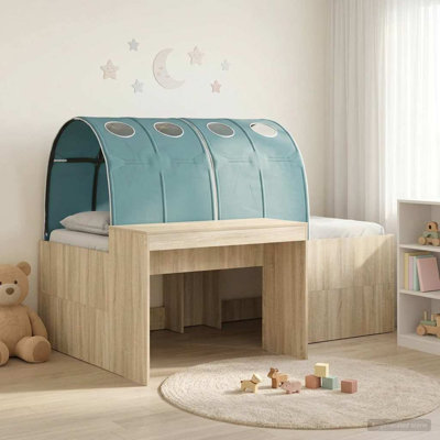  Bed with Tunnel 4 pcs Engineered Wood Frame Bedroom Furniture Modern