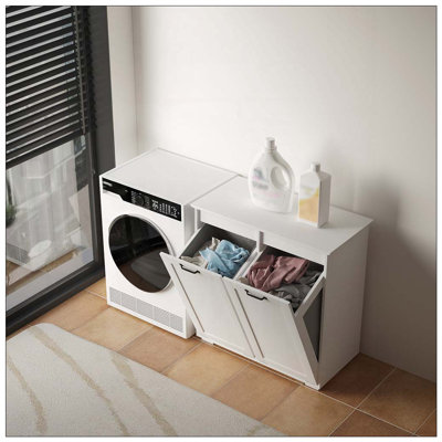 Laundry Cabinet with 2 Removable Liner Bags