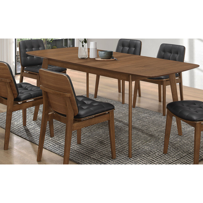Carson Carrington Natural Walnut Extension Leaf Dining Table