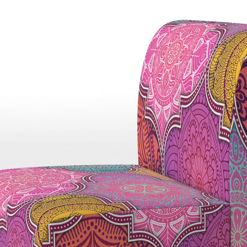 Fauteuil de chambre rembourré multicolore