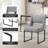 Markque 18.3" H Linen Upholstered Sled Base Side Chair with Metal Frame-1421869091