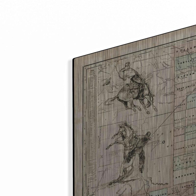«Map of Texas» par Vision Studio, H 36 po x l 36 po