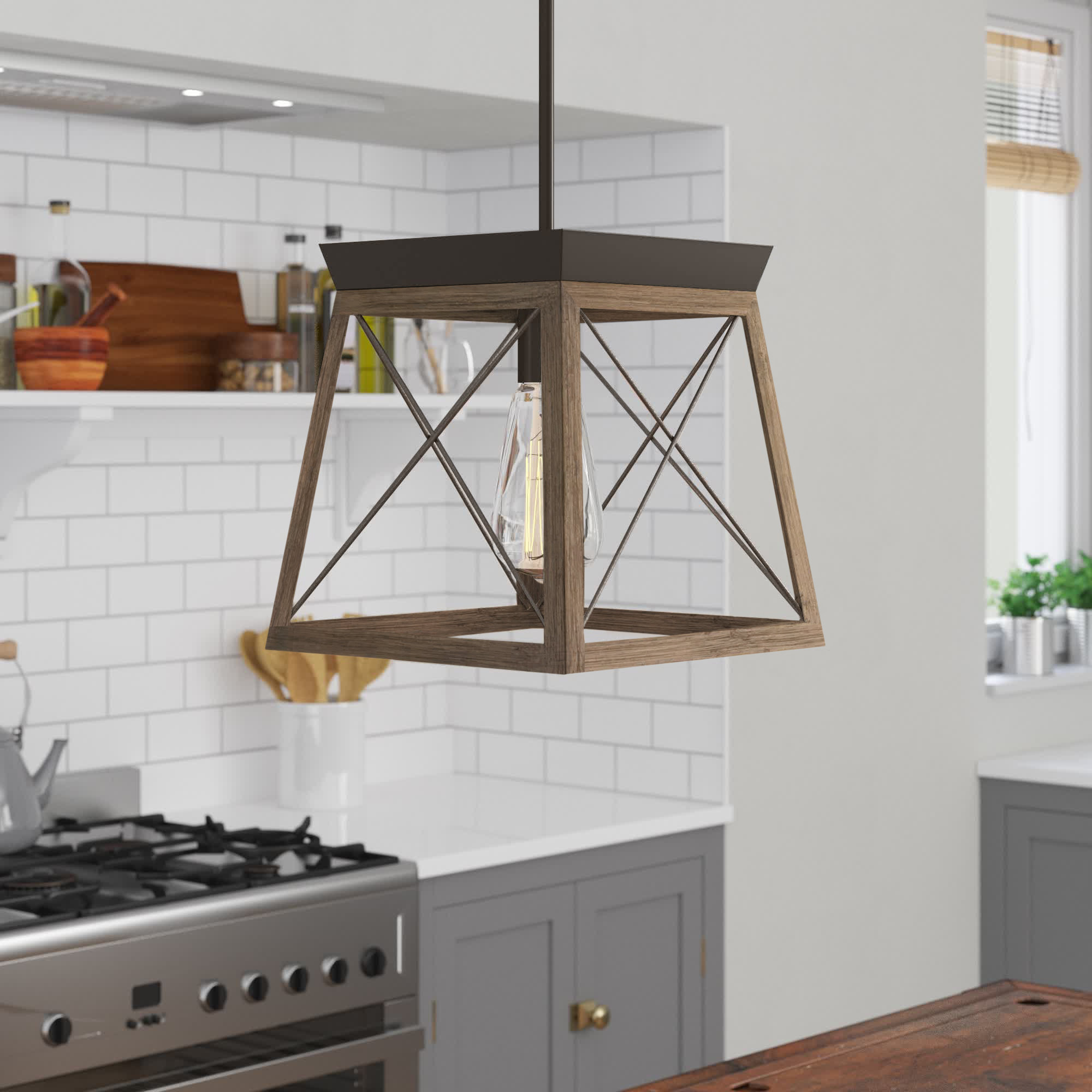 Soleil Single Light Dimmable Pendant, Antique Bronze