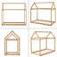 Lit simple en bois