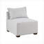 Chaise sans accoudoirs modulaire en polyester doux beige, sièges d'appoint modernes et personnalisables pour le salon