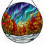 Panneau de vitrail 12 "H Autumn Sky-1687472297
