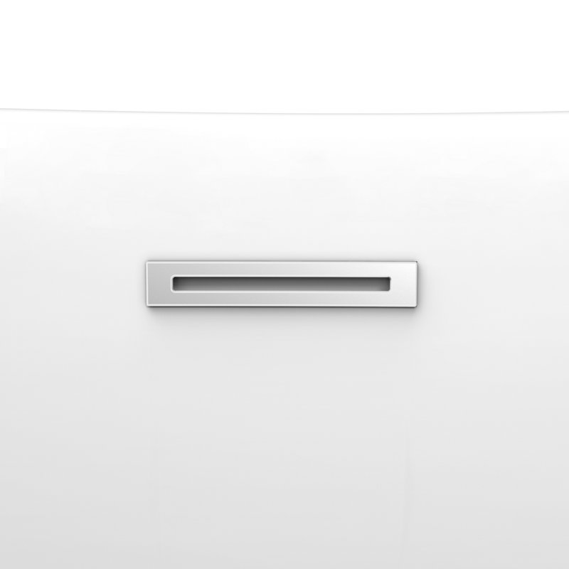 Mystique 59'' x 30.75'' Soaking Acrylic Bathtub, Brushed Nickel