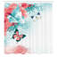 Ensemble de rideau de douche floral et crochets-44247689-95077468