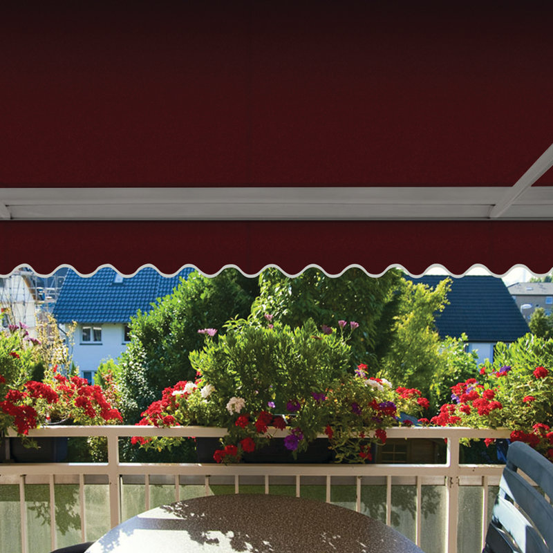 Advaning Classic Series 13'x10' Motorized Remote Controlled Retractable Awning, 9.8" H x 156" W x 120" D, Navy Solid