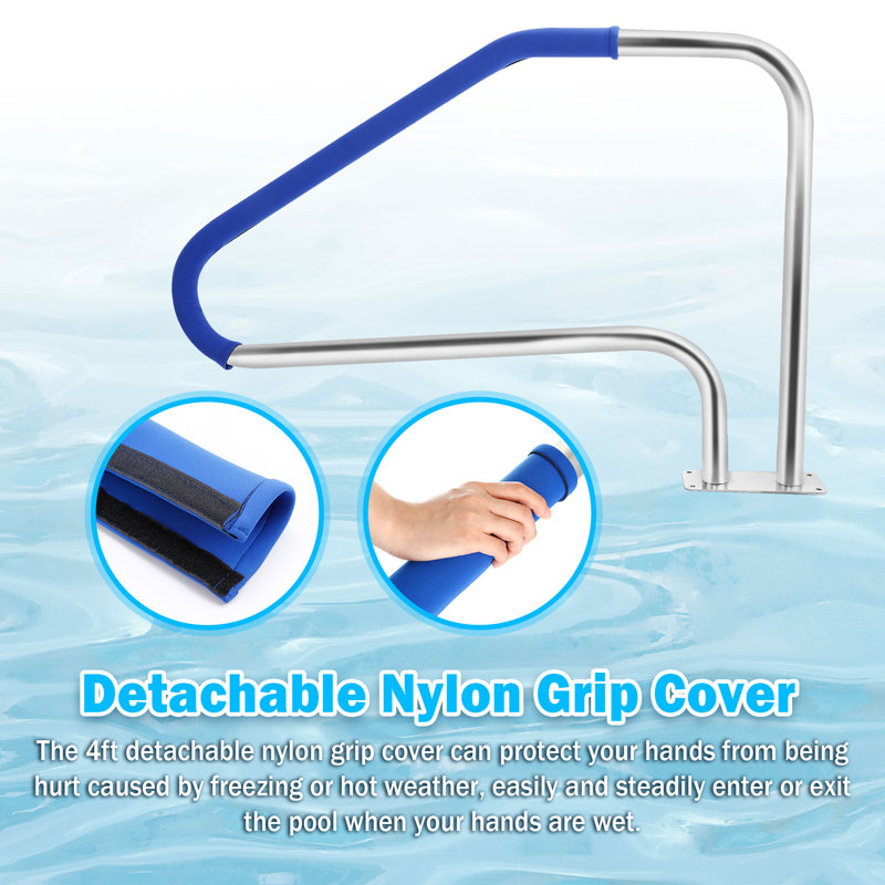 32" H x 49" W x 4" D Swimming Pool Hand Rail
