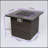 30" Propane Gas Fire Pit Table, 50000 BTU Square Fire Pit, Tile Tabletop With Beautiful Wicker Base For Outside Patio Deck Garden Courtyard-Brown