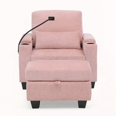 Single Sofa Recliner with Manually Adjustable Backrest