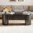 Lift-top Coffee Table With Hidden Storage, Oval Coffee Table With Lift-up Tabletop, Mid-century Modern Style Coffee Table-599682503