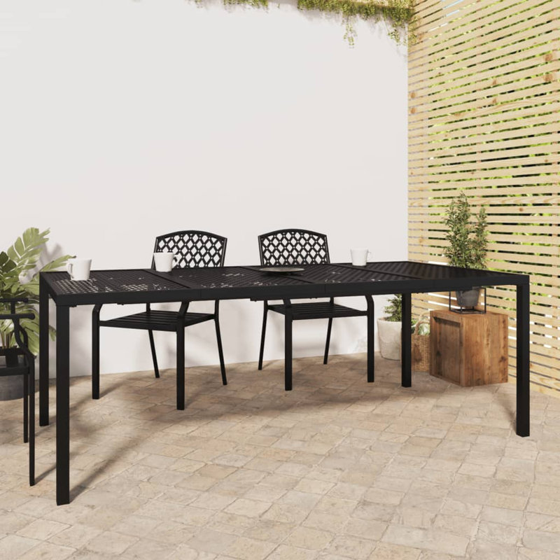 Doher Rectangular Metal Outdoor Dining Table , cm W cm D, 72cm H x 100cm W x 100cm D