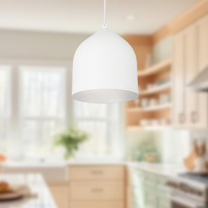 Helena 1 - Light LED Pendant, White/Silver, White