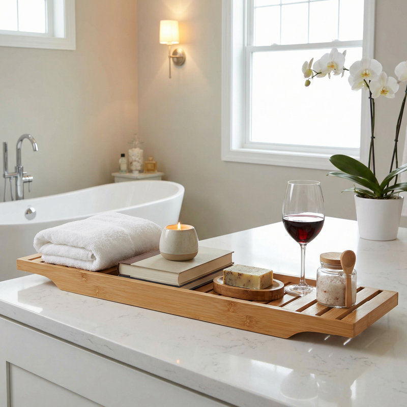 Tiroir de bain en bambou naturel Willey