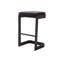 Regan Bar Stool w/Black Leather-Graphite-48367408