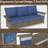 76.7 Inch Wide Weather-Resistant Wicker Patio Sofa With Blue Cushions For Outdoor Comfort And Style-628306365
