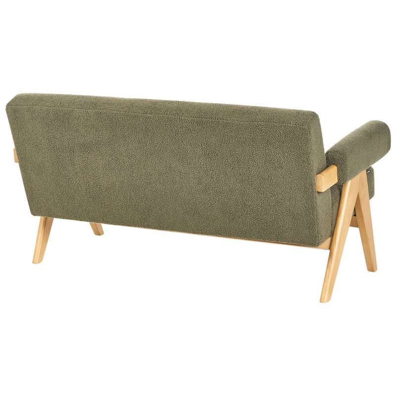 Living Room Set Drumheller Boucle, Light Yellow Wood, Green