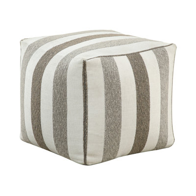 Fabric Upholstered Pouf - , Spot Clean, 16X16 Inches Multi-Color Floor Clean Only