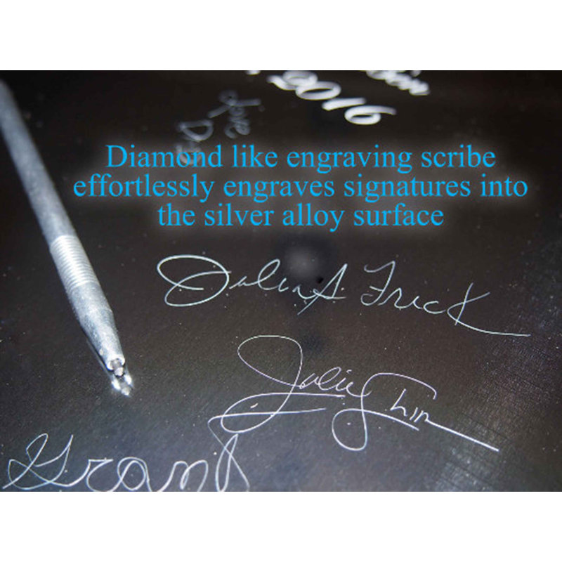Gravure Signature Cadre Métal Mat Conseil Personnalisé Livre D'or, Oui
