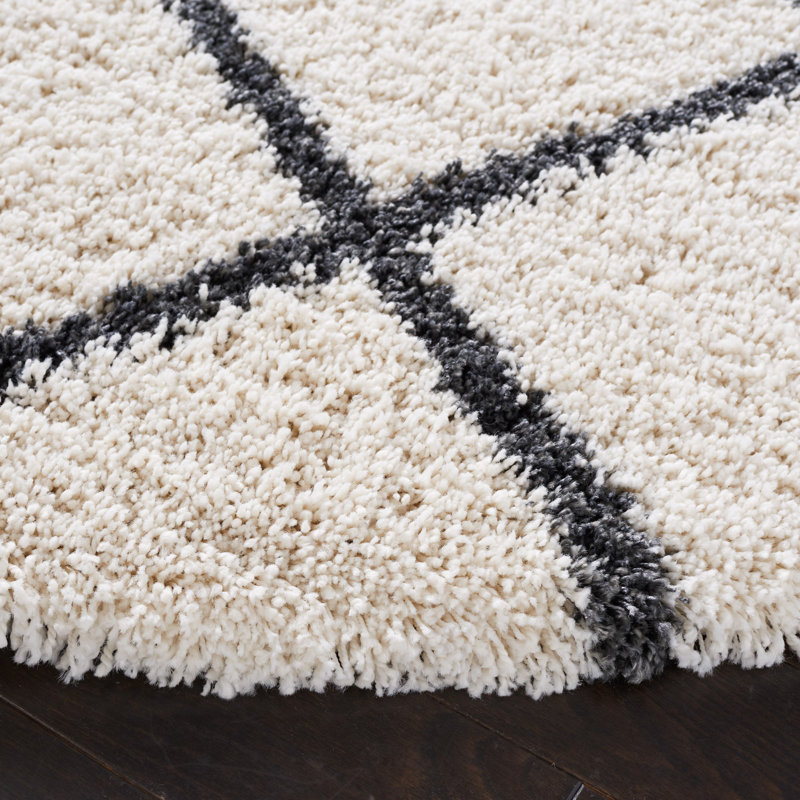 Marrone Performance Geometric Rug, Round 7'