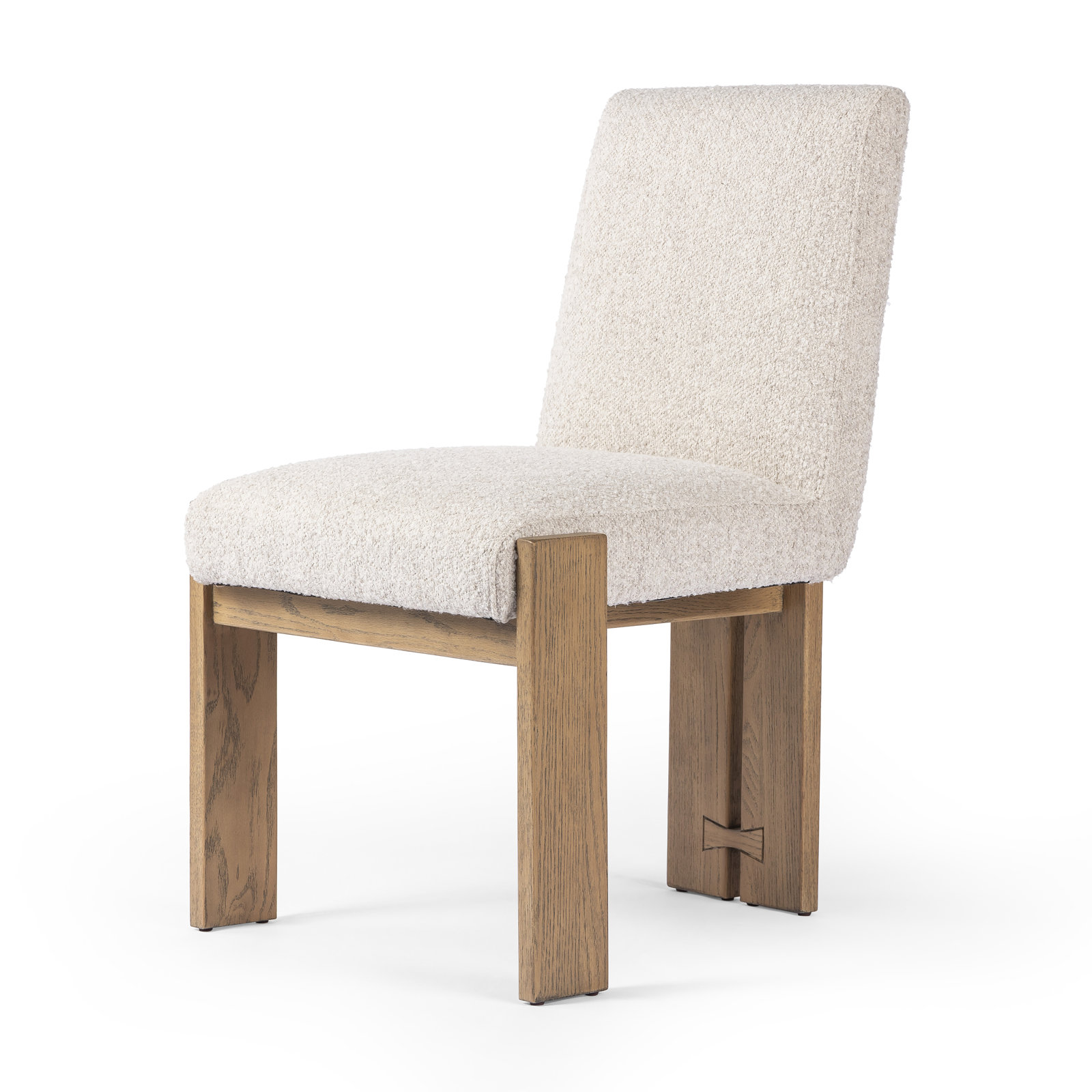 Asmund Parsons Dining Chair, Cream/Light Brown
