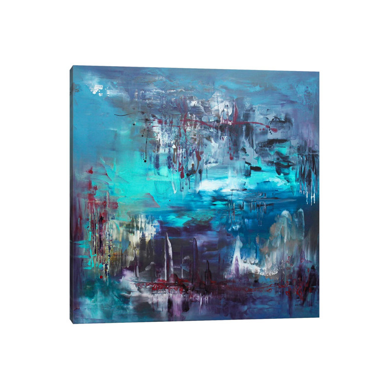 Sapphire Lagoon by Paresh Nrshinga - Gallery-Wrapped Canvas Giclée on Canvas, 30.48 cm H x 30.48 cm W, Wrapped Canvas