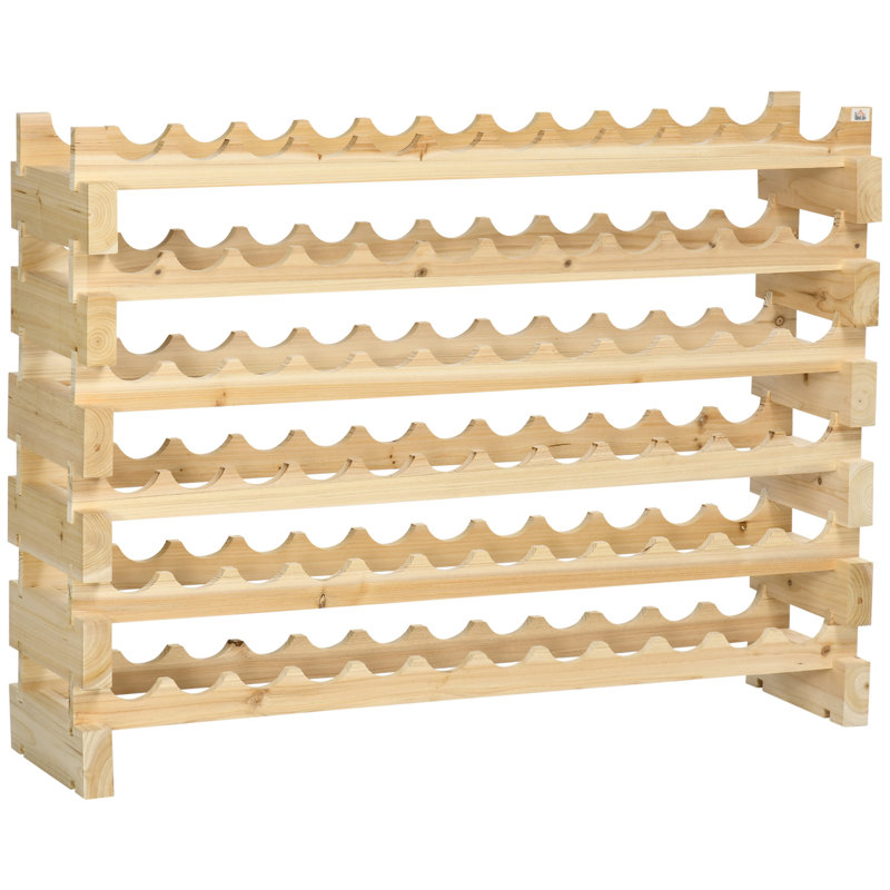 Stackable Wine Rack, Modular Storage Shelves, 72-Bottle Holder, Freestanding Display Rack For Kitchen, Pantry, Cellar