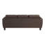 Canapé en cuir véritable 87 po avec accoudoir carré et poche latérale 87 po-129931392