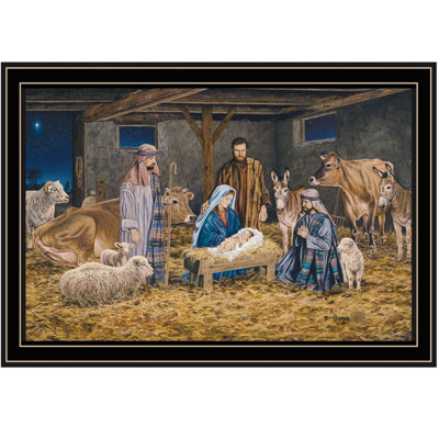 Décor 4U: Splendide art mural de chambre à coucher Image de la Nativité. 30 po x 21 po x 1 po. 8 lb. Fini décoloré. Ornement de qualité artisanale.