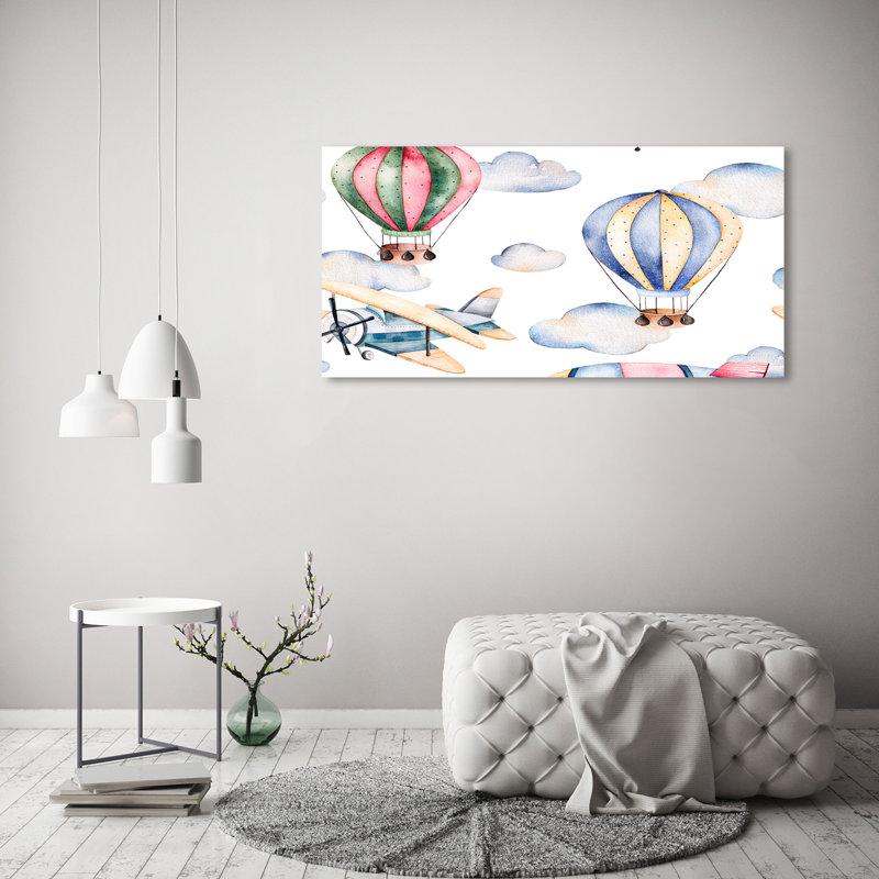 Planes And Balloons - Wrapped Canvas Print