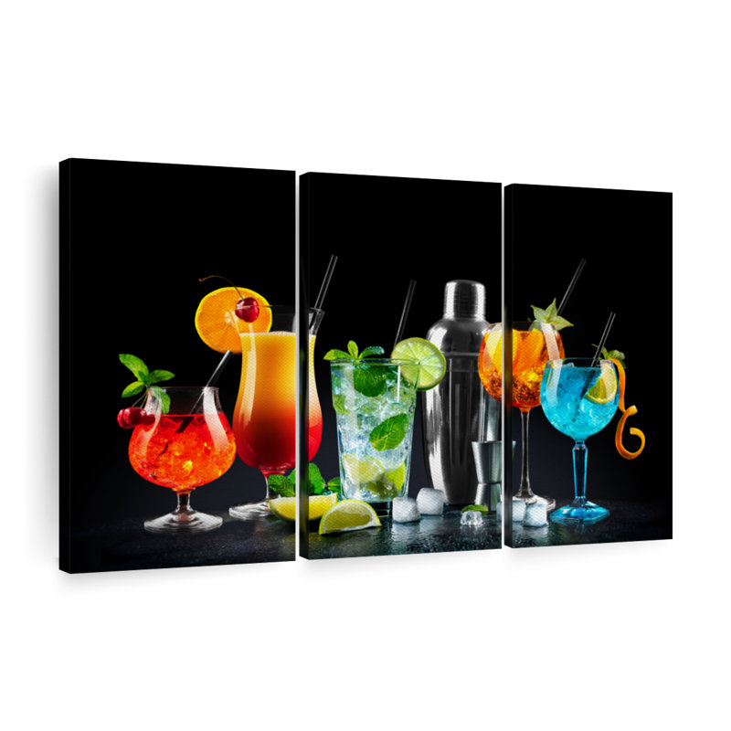 "Bar à cocktails" 3 pièces, H 42 po x l 65 po