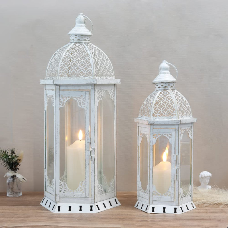 Tabletop Lantern, White