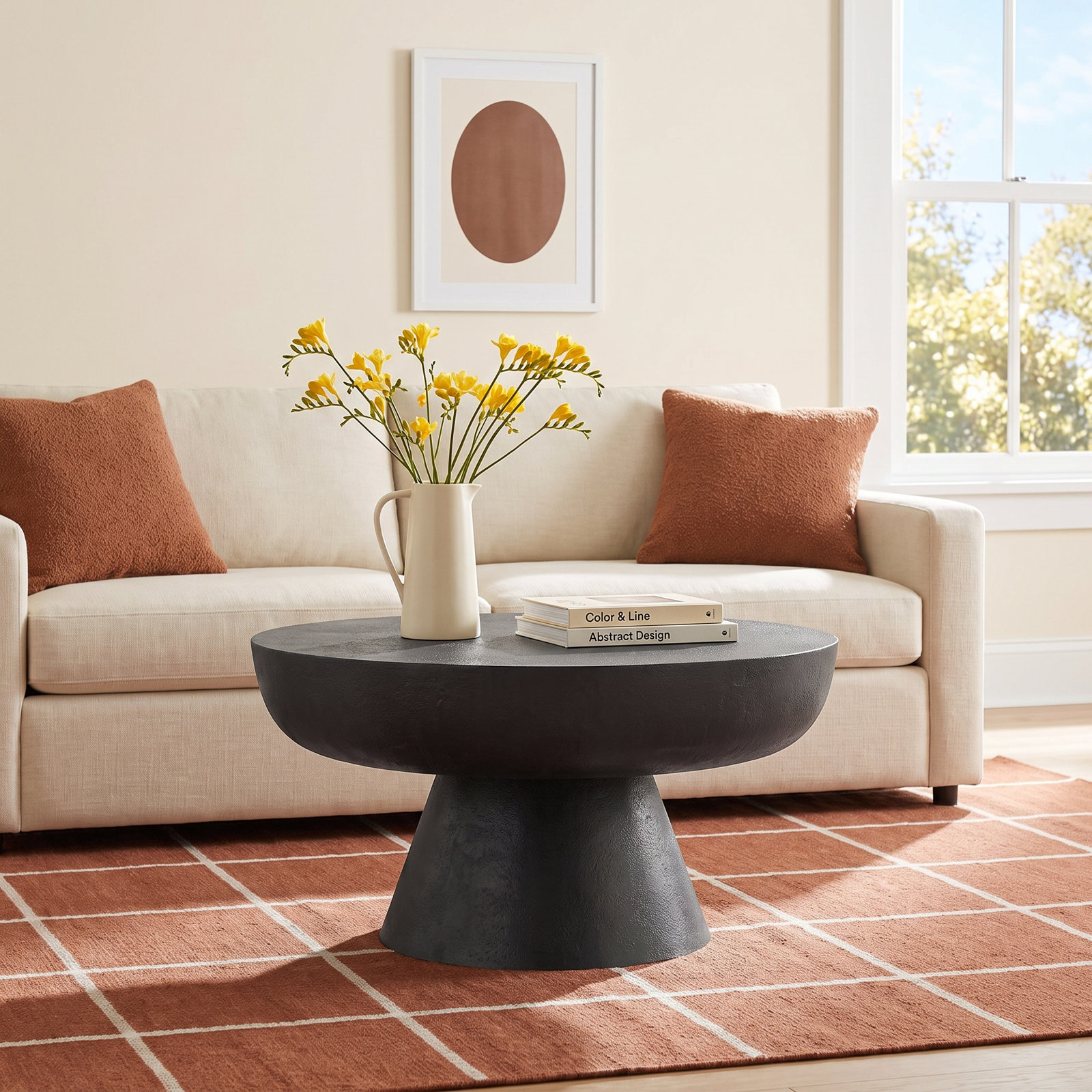 Charmaine 30" Cast Aluminum Coffee Table