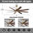 72" 8 - Blade Large Dimmable LED Ceiling Fan With Light And Remote Control, Modern Indoor Outdoor Ceiling Fan For Living Room Bedroom Patio, Quiet 6 Speed Reversible DC Motor, 3 Color Temperatures, Downrod Mount, Sloped Ceiling Compatible-1878309549