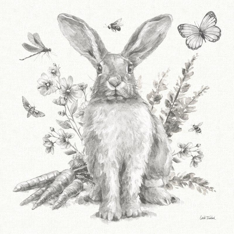 «Garden Patch III S Croquis» par Leslie Trimbach, H 36 po x l 36 po
