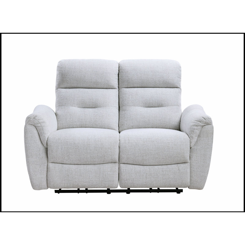 Causeuse Easy Motion en chenille grise avec ports USB et de type C Eastre