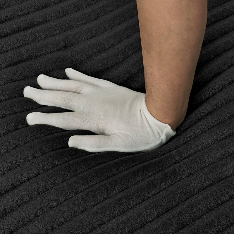 Modulaires spacieux en velours côtelé moderne, sans assemblage, élégance de salon
