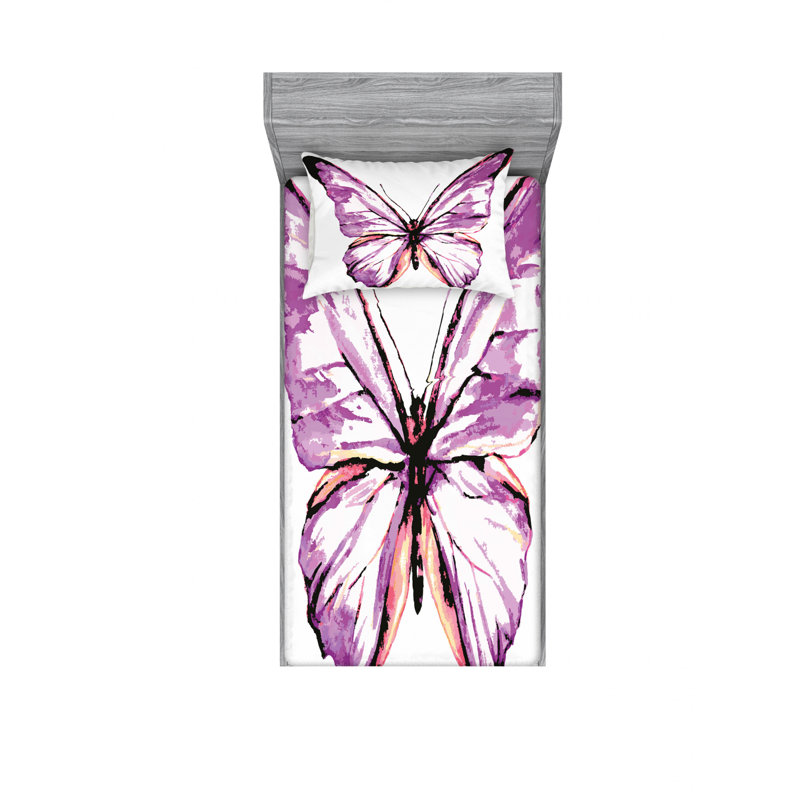 Ensemble de draps Butterfly, Ensemble de draps pour lit simple TG avec drap-hou