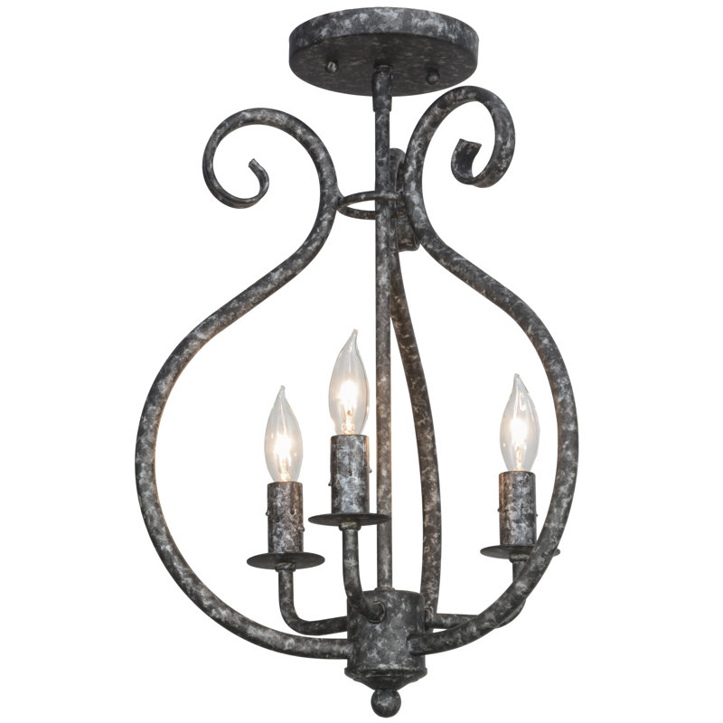 3 - Light Semi Flush Mount