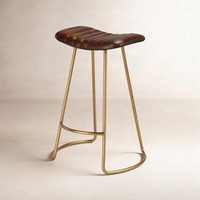 Marianna Upholstered Counter Stool with Metal Frame